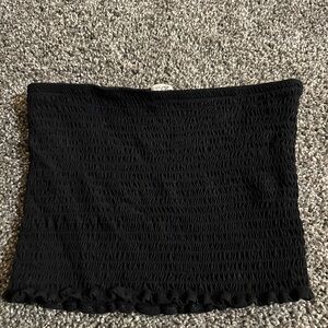 Express Black Smocked Tube Top